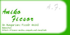 aniko ficsor business card